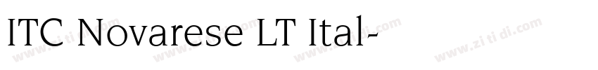 ITC Novarese LT Ital字体转换